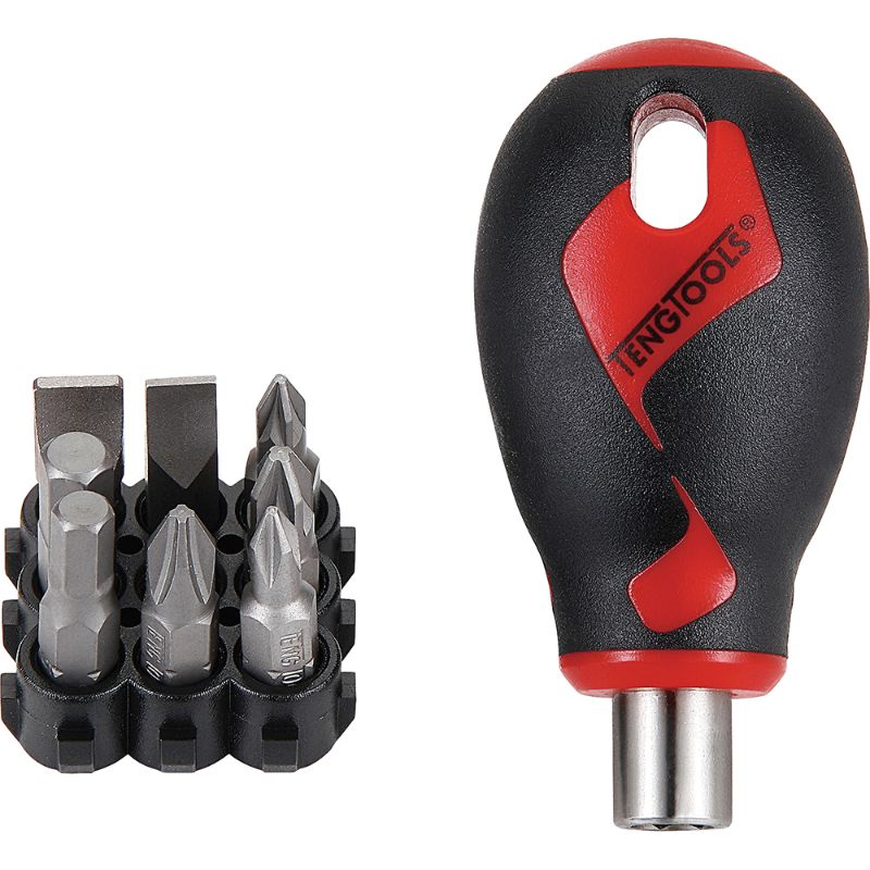 Teng 9pc MD Stubby Bits Screwdriver