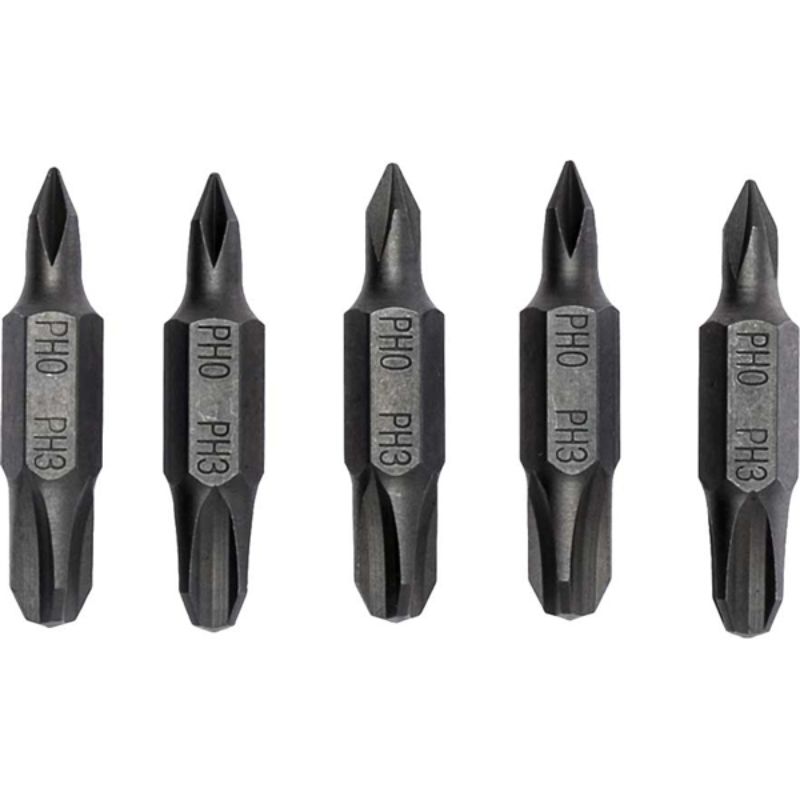 Teng 5Pc 32mm Dbl-End Bit PH#1 x PH#2