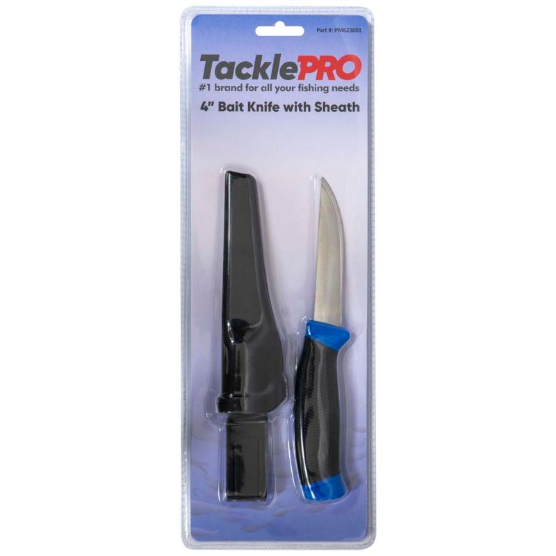 TacklePro 4 Bait Knife with Sheath - Blister Pack"