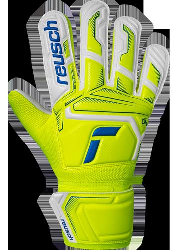 Junior Goalkeeper Gloves Reusch Attrakt Starter Solid Yellow/Blue Size 6