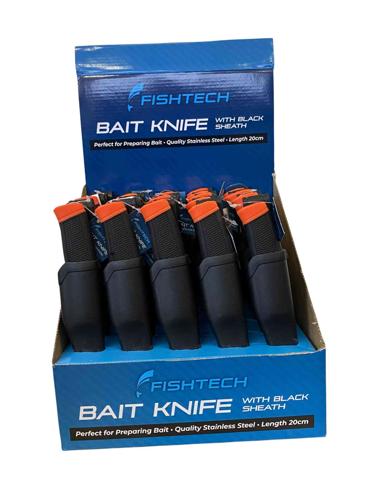 Fishing Bait Knife with Black Sheath Fishtech Pack of 25