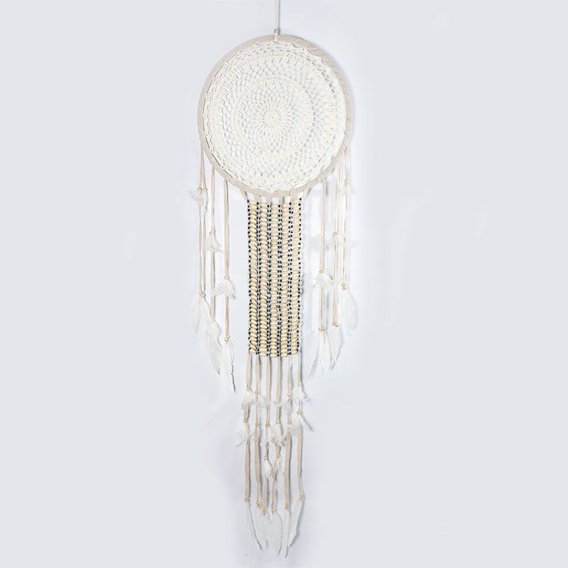 Dreamcatcher Cream Boho Style Natural Bead 40cm