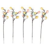 Pastel speckled egg stems for Easter, perfect for vases or centerpieces, eco-friendly and reusable decorations.