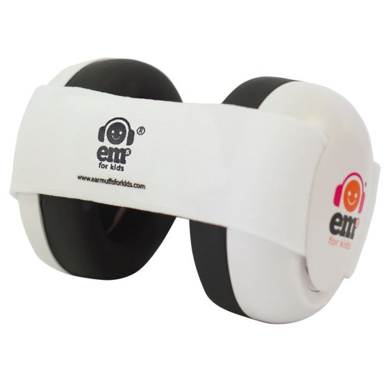 Baby Earmuffs - White/White - Em's 4 Kids