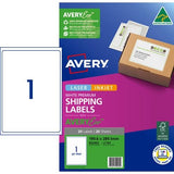 Avery Premium Shipping Labels with AveryEco  L7167  1up 20 Sheets