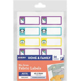 Avery No-Iron Fabric Labels Assorted Cute Animal Designs 24 Labels 40770