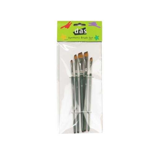 DAS 8303 Angular Synthetic Paint Brush Set of 5 Assorted Sizes