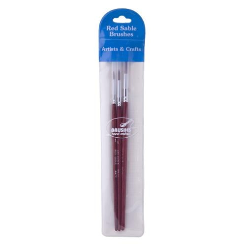 DAS 22-V Brush Set Sable Round Pack of 3
