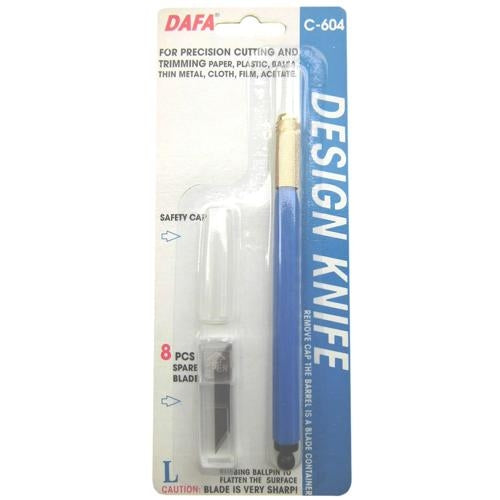 Dafa C-604 Design Pen Knife With 8 Spare Blades