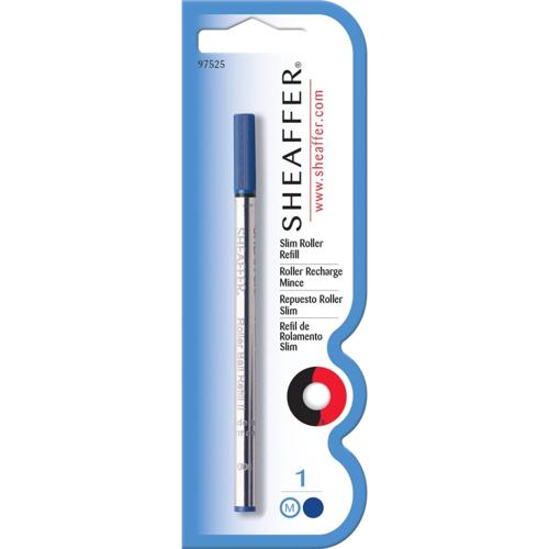 SHEAFFER SLIM ROLLERBALL REFILL - BLUE MEDIUM - BLISTER CARD