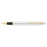 SHEAFFER VFM 9422 POLISHED CHROME ROLLERBALL PEN WITH GOLD-TONE TRIM