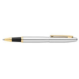 SHEAFFER VFM 9422 POLISHED CHROME ROLLERBALL PEN WITH GOLD-TONE TRIM