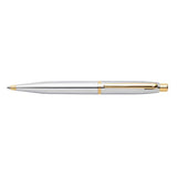 SHEAFFER VFM 9422 POLISHED CHROME BALLPOINT PEN WITH GOLD-TONE TRIM
