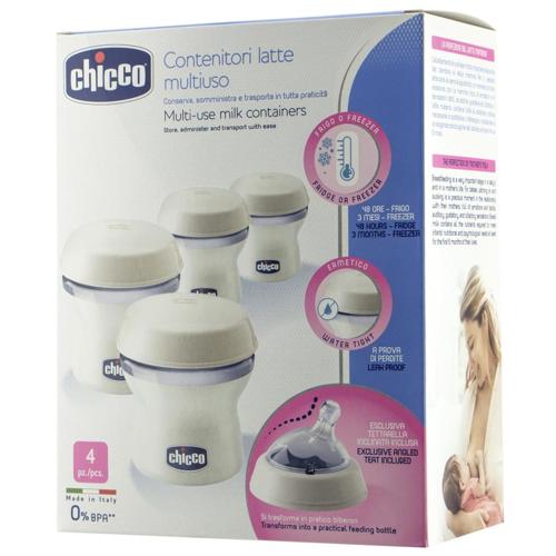 CHICCO BOTTLE: NATURALFEELING MILK CONTAINER 4PK