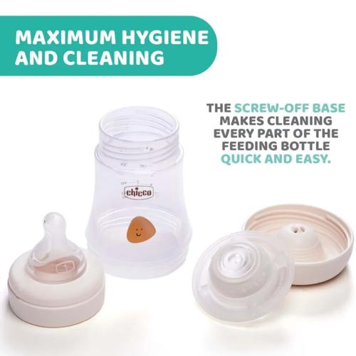 CHICCO BOTTLE: PERFECT5 SIL 150ML 0M+ SLOW NATL