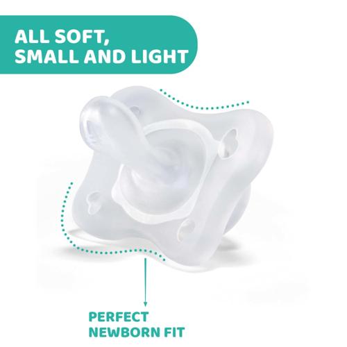 CHICCO SOOTHER:PHYSIO MINISOFT PNK SIL 0-2M 2PC