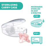 CHICCO SOOTHER:PHYSIO MINISOFT PNK SIL 0-2M 2PC