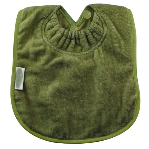SILLY BILLYZ TOWEL PLAIN LARGE BIB OLIVE