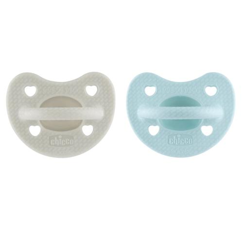 CHICCO SOOTHER:PH SOFT LUXE SIL 6-16M 2PC G/G
