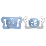 CHICCO SOOTHER:PHYSIO MICRO SIL 0-2M BLUE 2PC