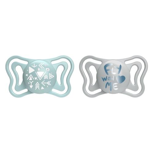 CHICCO SOOTHER: PHYSIO LIGHT BLUE SIL 2-6M 2PC