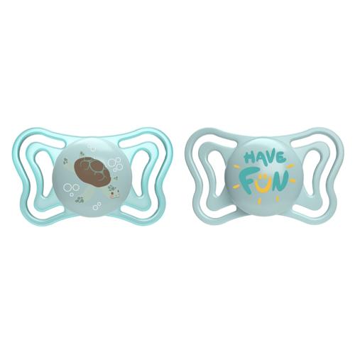 CHICCO SOOTHER: PHYSIO LIGHT BLUE SIL 6-16M 2PC