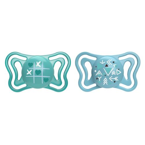 CHICCO SOOTHER:PHYSIO LIGHT BLUE SIL 16-36M 2PC