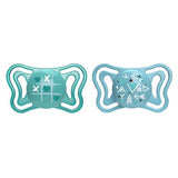 CHICCO SOOTHER:PHYSIO LIGHT BLUE SIL 16-36M 2PC