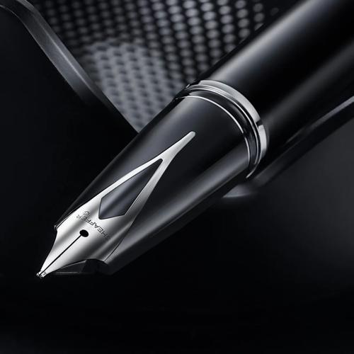 SHEAFFER LEGACY BLACK/CHROME TRIM FOUNTAIN PEN FINE NIB