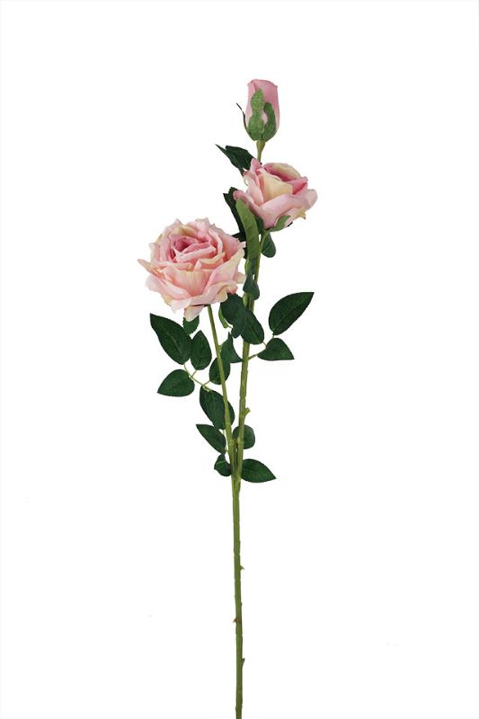 Artificial Large Rose Spray -  White - Set of 5