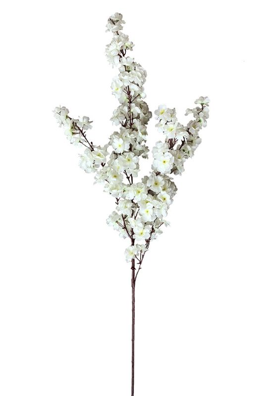 Artificial Peach Blossom Spray -  White - Set of 10