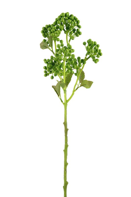 Artificial Green Berry Spray -  Mid Green - Set of 6