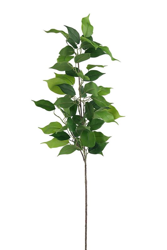Artificial Deluxe Ficus Spray (60 Leaves) -  Mid Green - Set of 4