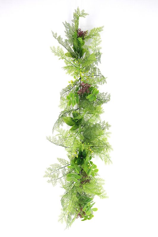 Artificial Greenery Trail - MAIDEN HAIR -  Light Green - Set of 6