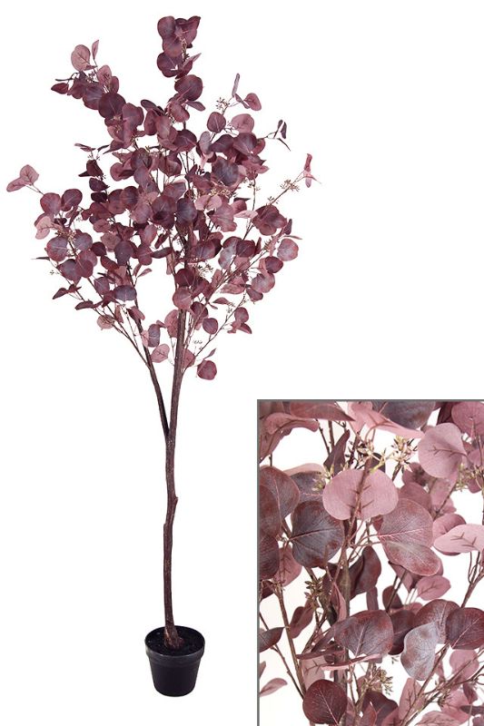 Artificial Large Dollar Gum Tree -  Plum