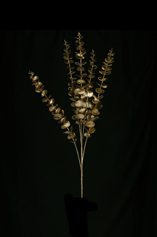 Artificial Eucalyptus Spray -  Gold - Set of 4