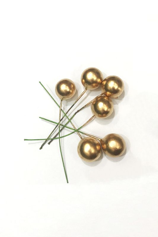 Artificial Bulk Wired Berry -  Gold