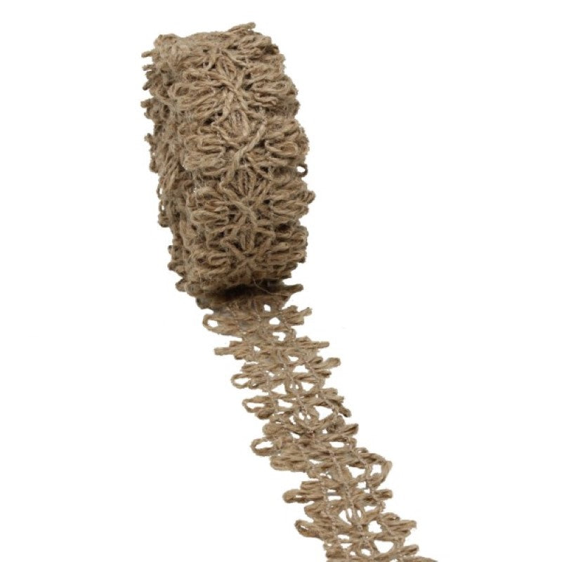Natural jute weave ribbon, 4cm x 5m, ideal for crafting, gift wrapping, and adding rustic charm to decor.