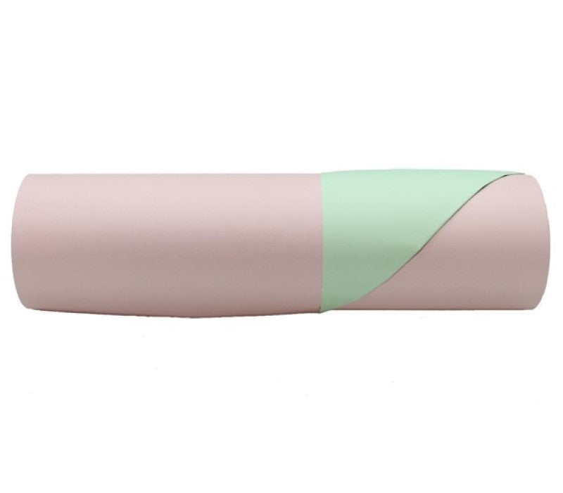 Two Colour Sided Kraft Roll One Side Champagne Pink/One Side Sage 120gsm
