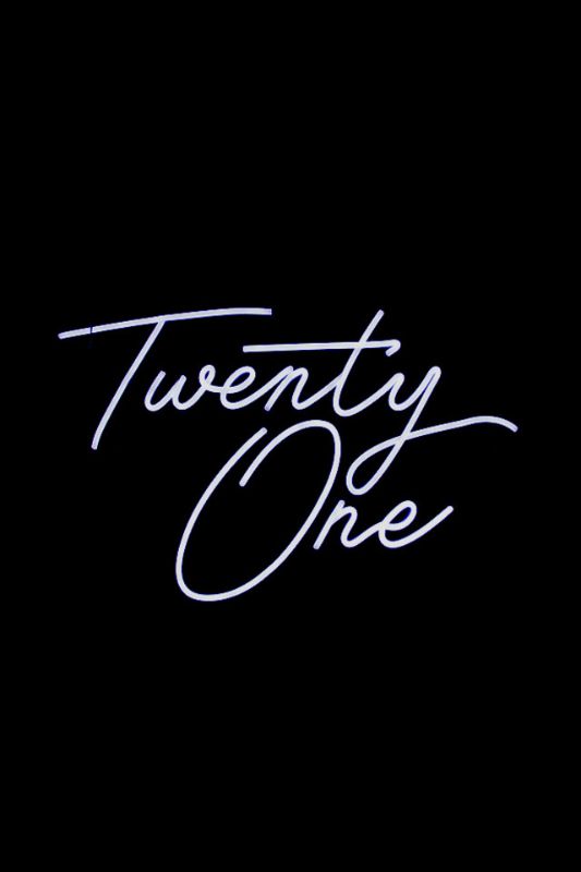 Neon LED Sign - Neon LED 'Twenty One' -  White