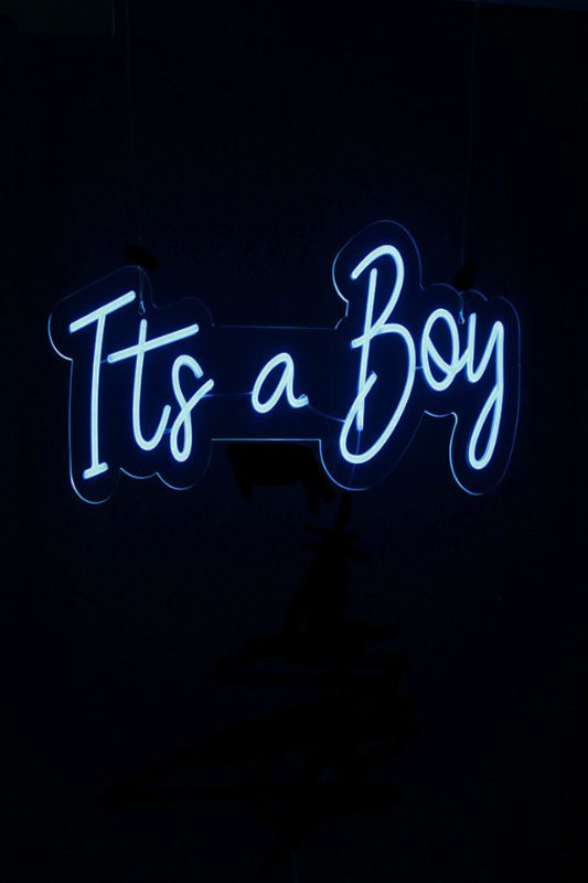 Neon LED Sign - Neon 'It's a boy' -  Light Blue