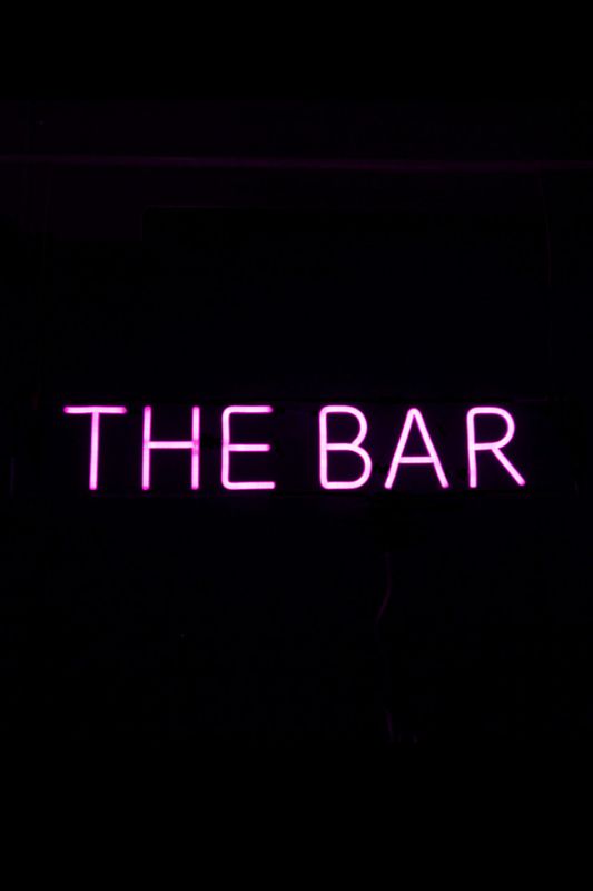 Neon LED Sign - Neon 'THE BAR' -  Cerise