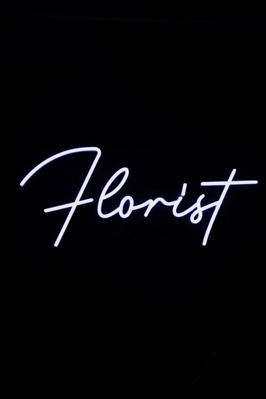 Neon LED Sign - Neon LED 'FLORIST' -  White