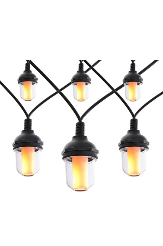 10 x LED Candle light festoon string - Extension -  Black