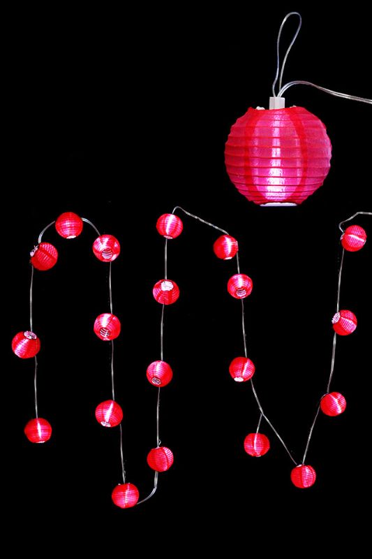 Sheer Fabric LED Lanterns -  White