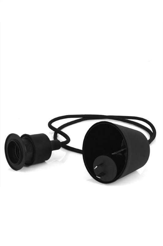 E27 Festoon Pendant -  Black