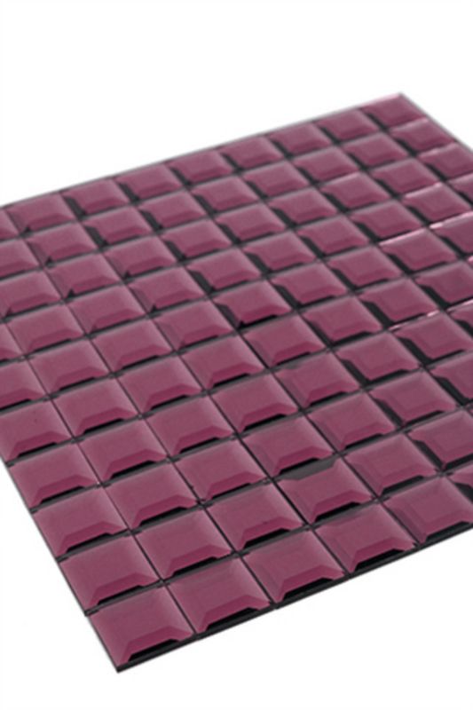 5 Facet Mirror (30Mm2) Tile Sheet -  Plum