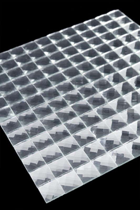 13 Facet Mirror (25Mm2) Tile Sheet -  Silver