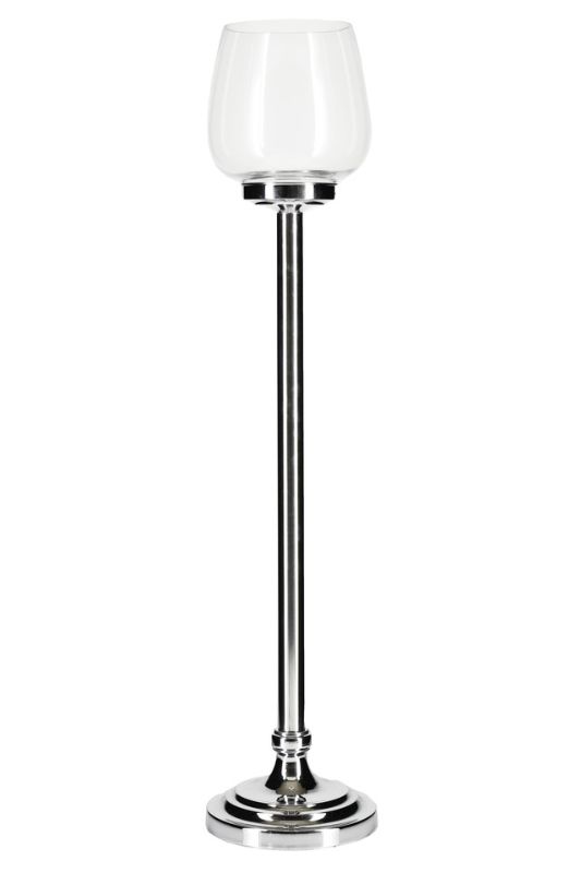 Chrome Stem Goblet -  Silver