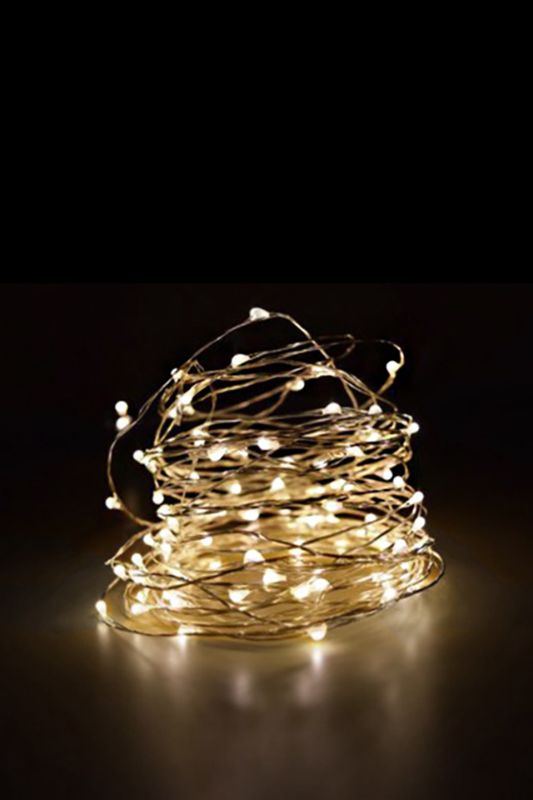 50 x Warm White Seed LED String -  White - Set of 6